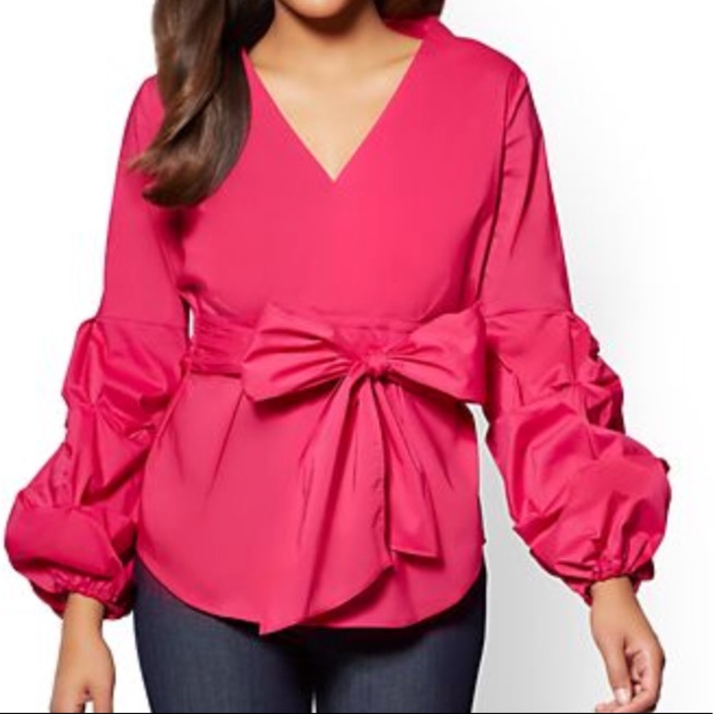 RUFFLED SLEEVE SHIRT - New York and Company